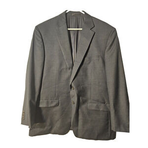 Lauren Ralph Lauren Mens Gray Blazer Suit Jacket 100% Wool Designer Size 46R